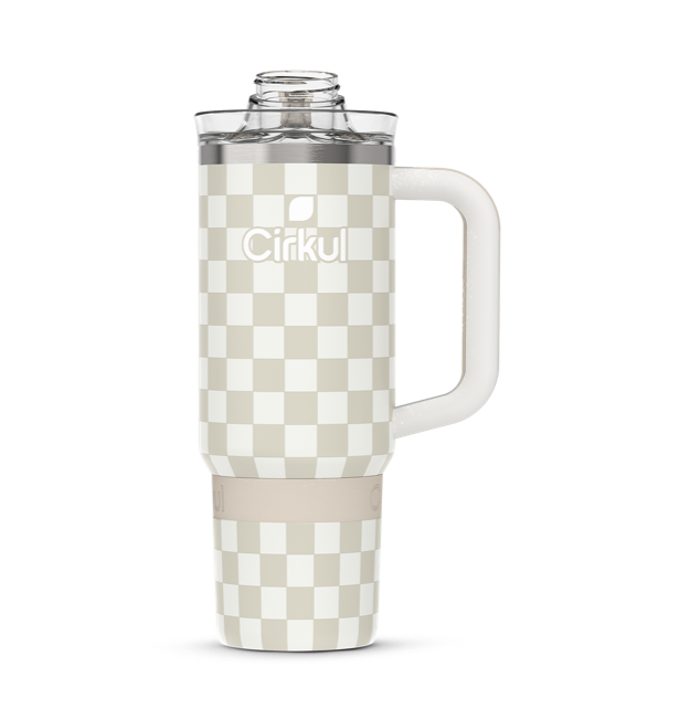 Limited Edition: 30oz. Taupe Tartan Travel StrawSip™ Tumbler - EG8V